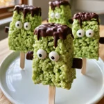 Frankenstein Rice Krispie Pops: The Green Treat Kids Beg to Make!