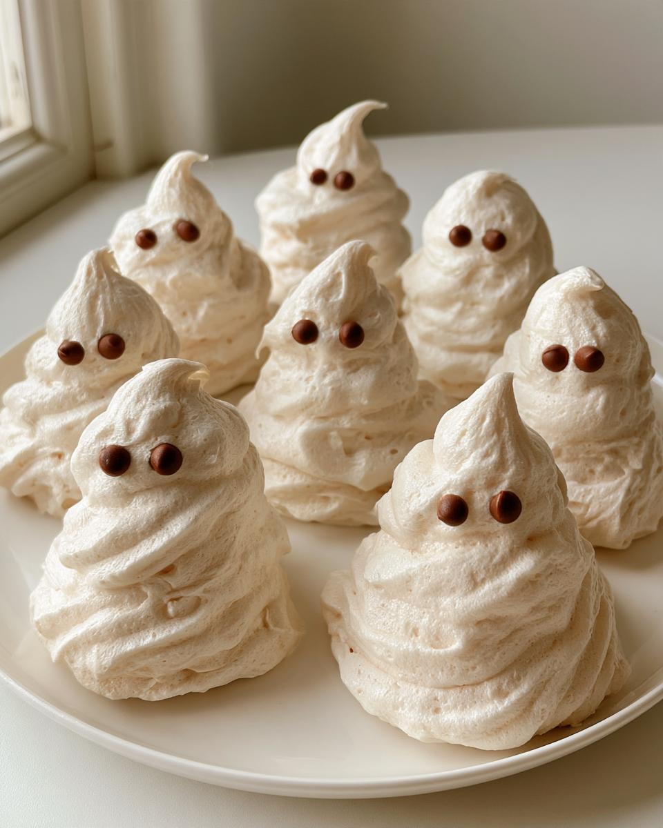 Ghost Meringue Cookies: Light, Sweet, and Spooky!