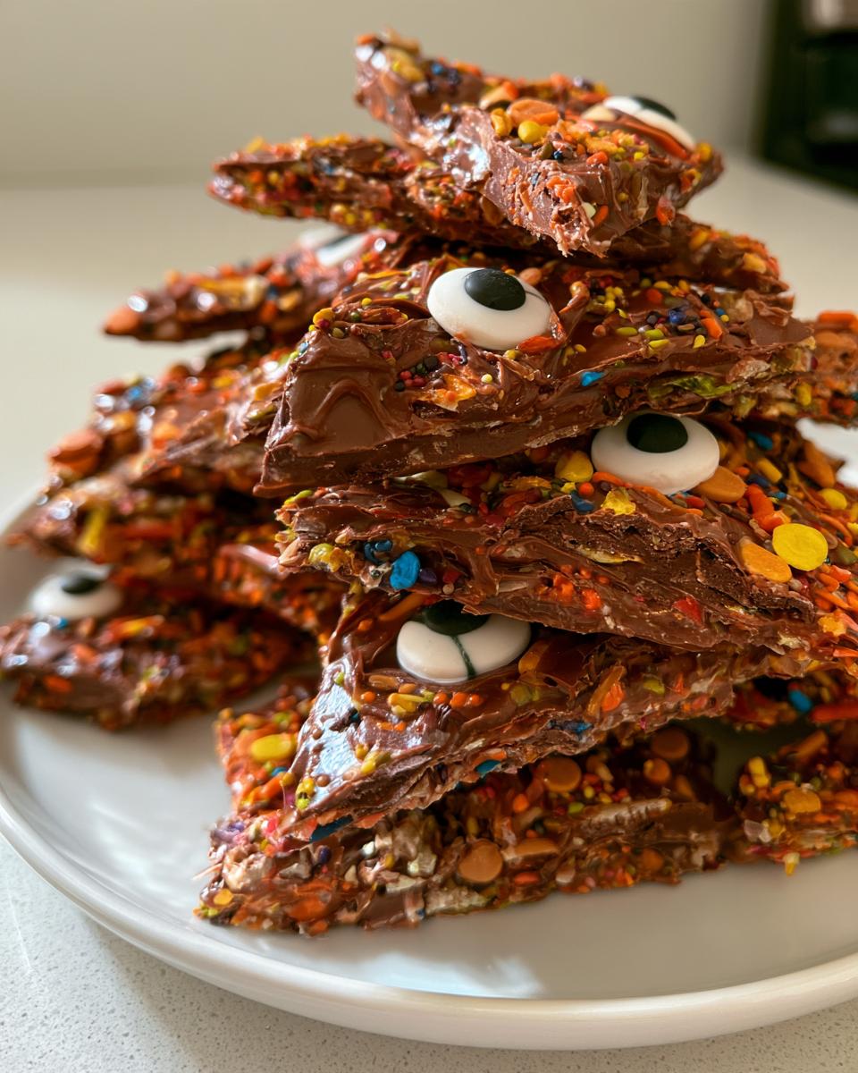 Halloween Bark with Candy Eyes: The Easiest Treat Ever!