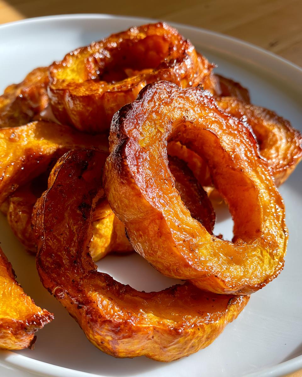 Honey Roasted Delicata Squash Rings: A Pretty Fall Side!