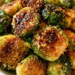 Parmesan Roasted Brussels Sprouts with Balsamic Glaze!