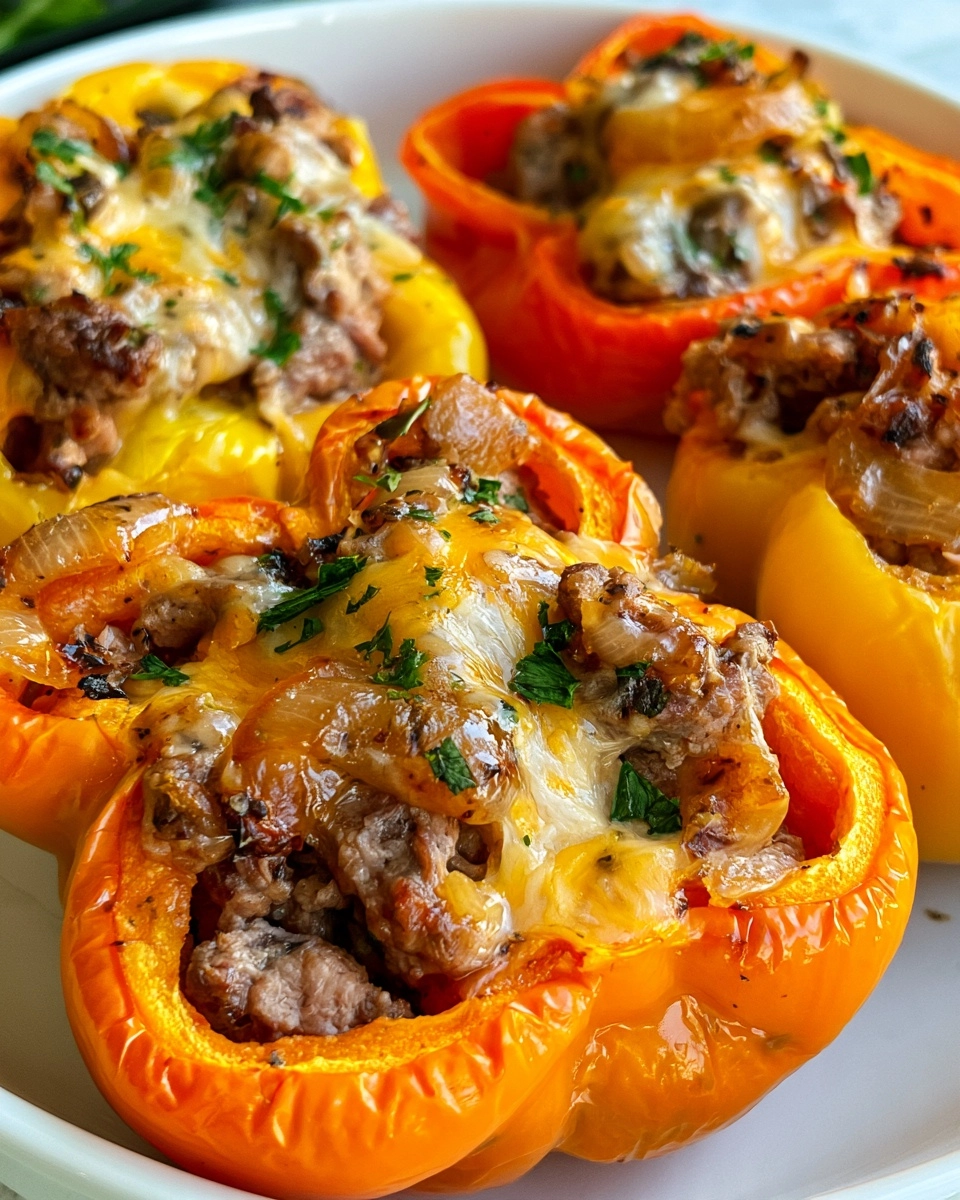 Philly Cheesesteak Stuffed Peppers: A Low-Carb Dinner Win!