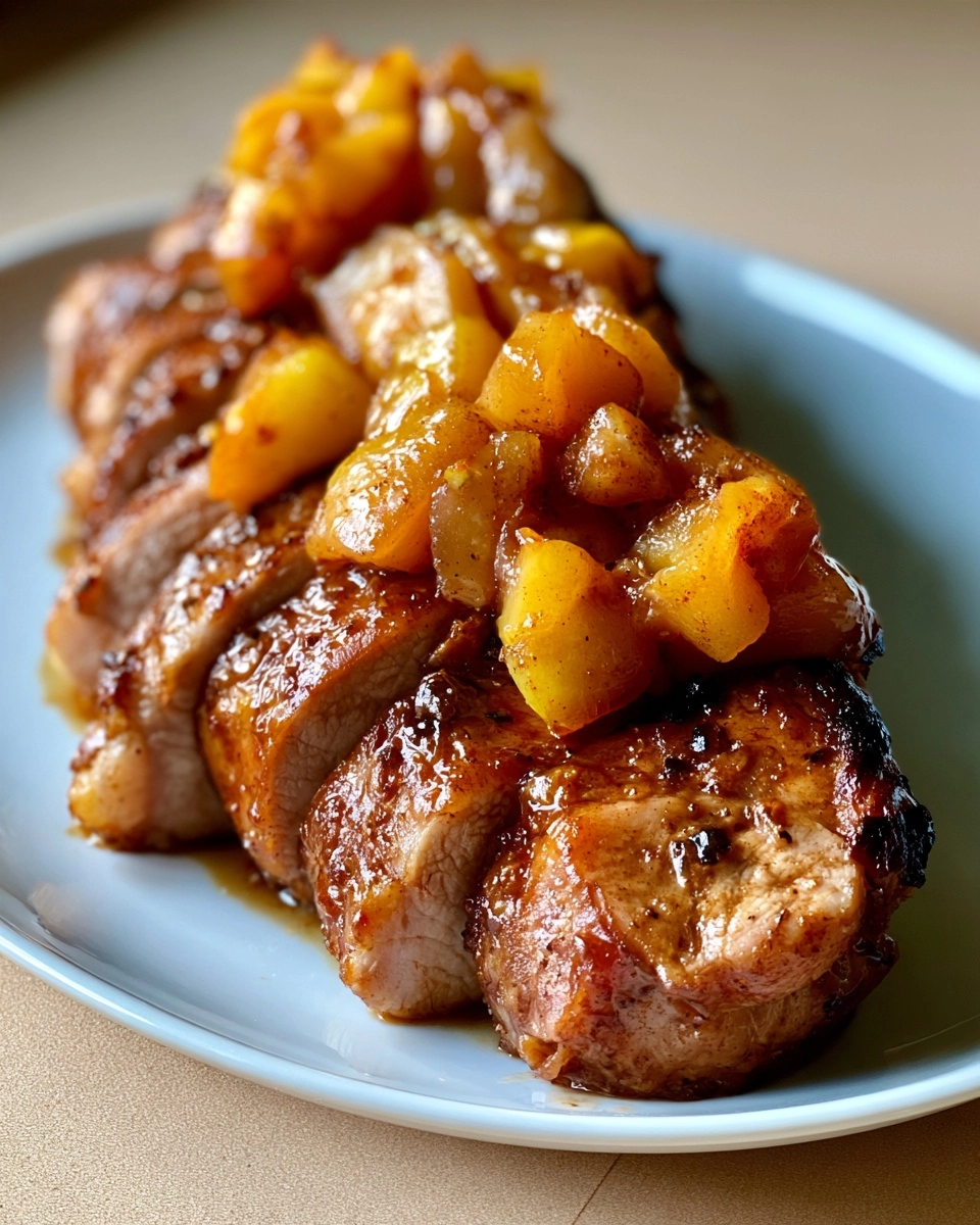 Quick Apple Cinnamon Pork Tenderloin