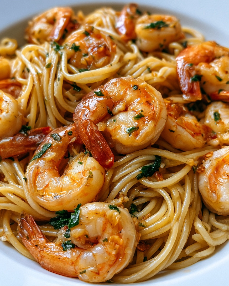 Quick Garlic Shrimp Pasta