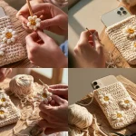 DIY Daisy iPhone 18 Crochet Cover – Cute Handmade Phone Case