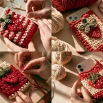 DIY Strawberry iPhone 18 Crochet Cover – Cute Crochet Gift