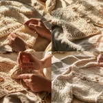 Teddy Baby Cardigan häkeln Kuscheliger Vintage Look