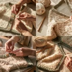 Teddy Baby Cardigan häkeln Kuscheliger Vintage Look: einfache Anleitung 3 Teddy Baby Cardigan häkeln Kuscheliger Vintage Look